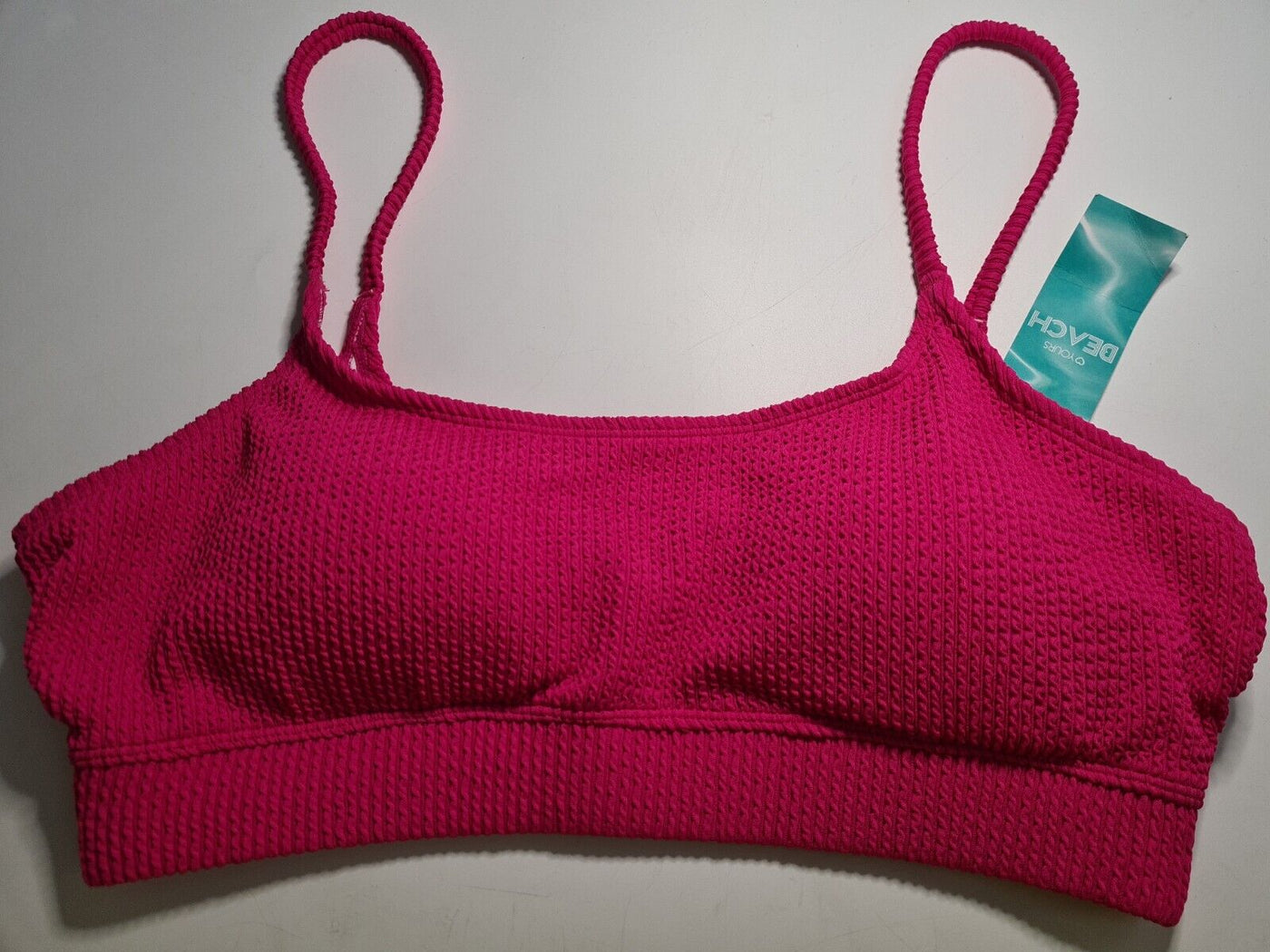 Yours Beach Pink Texture Plus Bikini Top Uk18 ****Ref V191