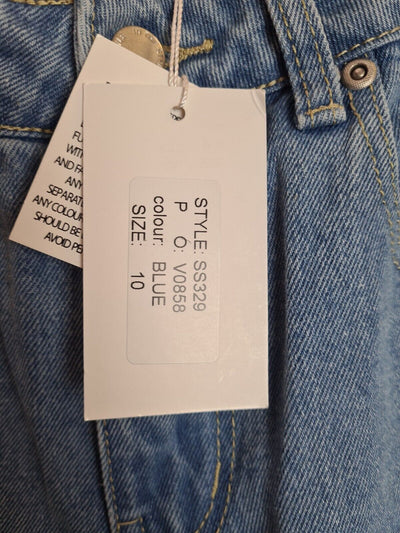 In The Style Perries Sian Light Wash Straight Leg Jeans Size 10 **** V80