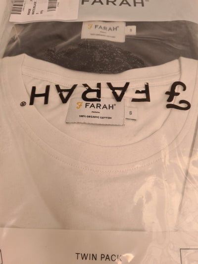 Farah Farris Two Pack T-Shirts Black/White Size Small **** V32