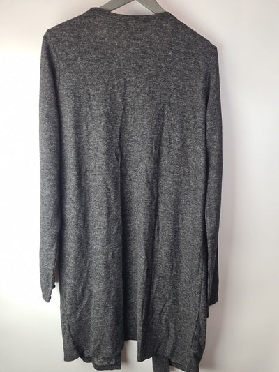 LTS Tall Grey Brushed Faux Fur Pocket Cardigan Size UK 12 **** V30