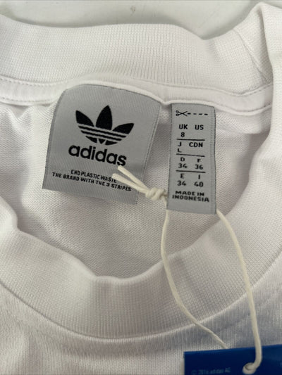 Adidas Ladies Oversized Sweatshirt- White. UK 8  **** Ref V259