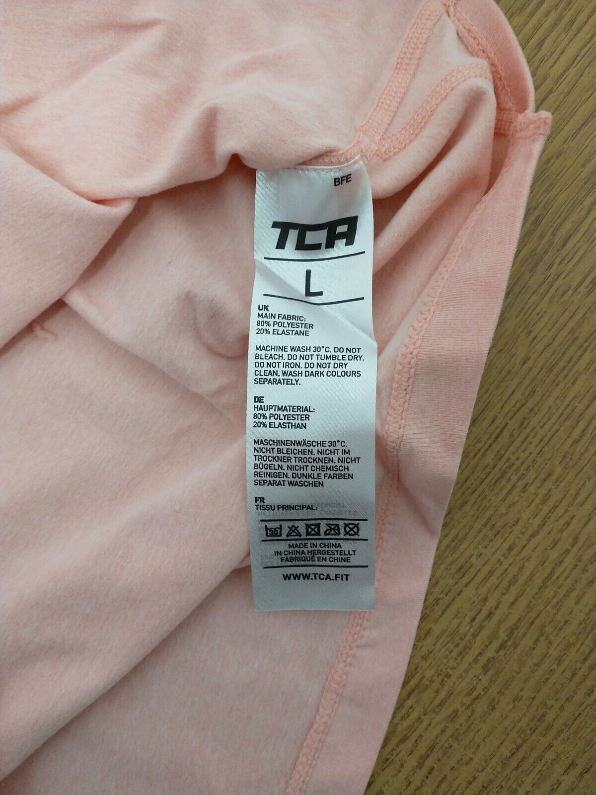 TCA Long Sleeve Training Top. Pink. Size L. Ref Y5