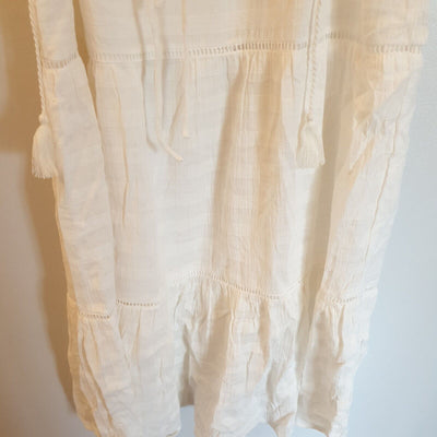 Womens White Tassel Midi Dress Size 12****Ref V276