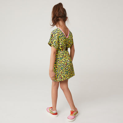 Marc Jacobs Girls Yellow Cheetah Dress Size 6 Years.