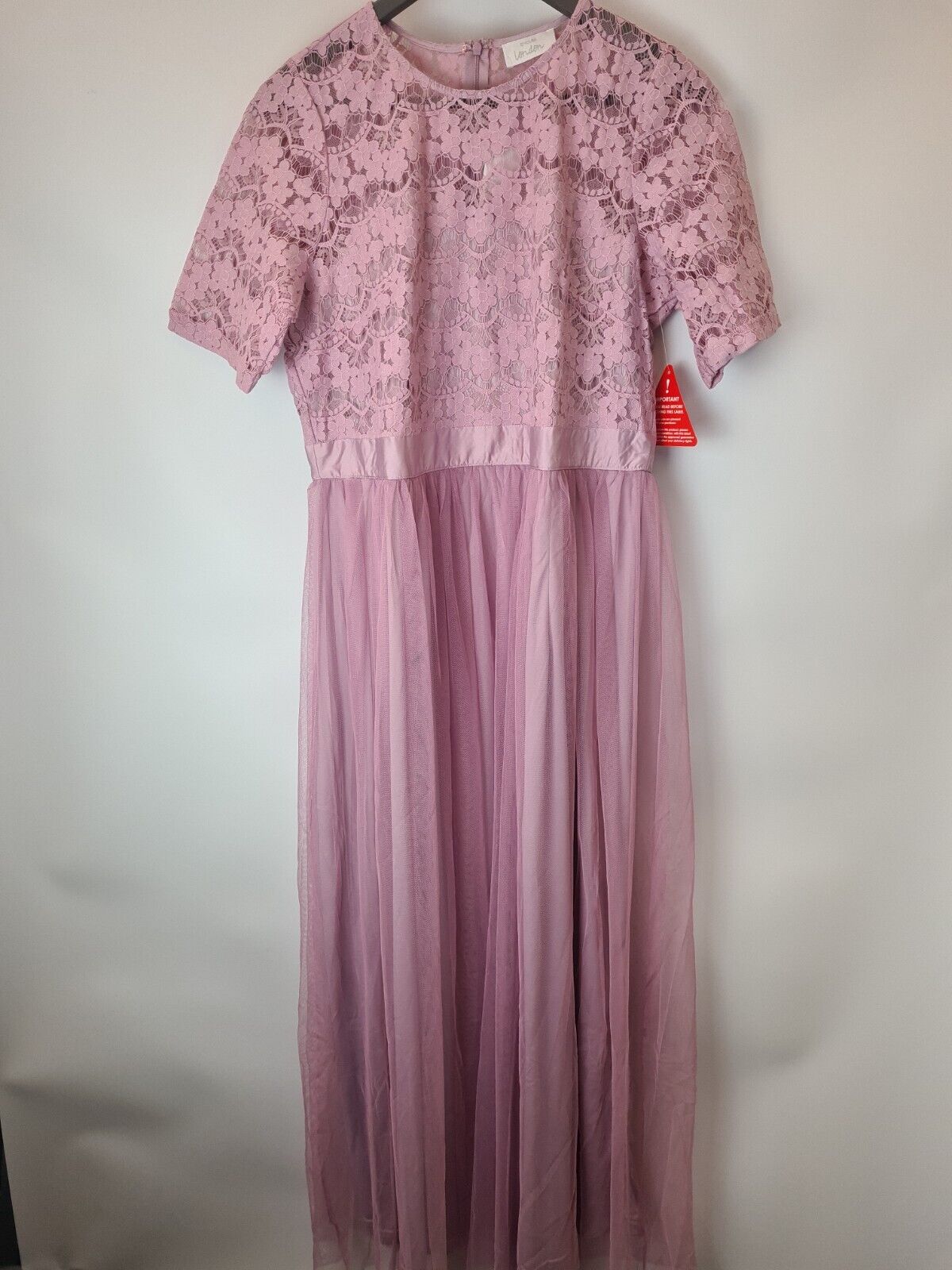 Yours London Lace Sweetheart Purple Bridesmaid Maxi Dress Size 16 **** V43