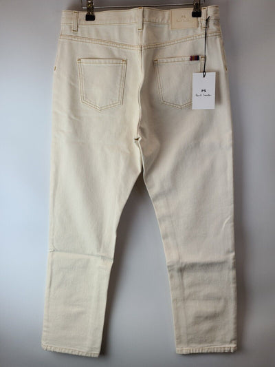 Paul Smith Women's Tapered Off White Denim Jeans Size W27 **** V213