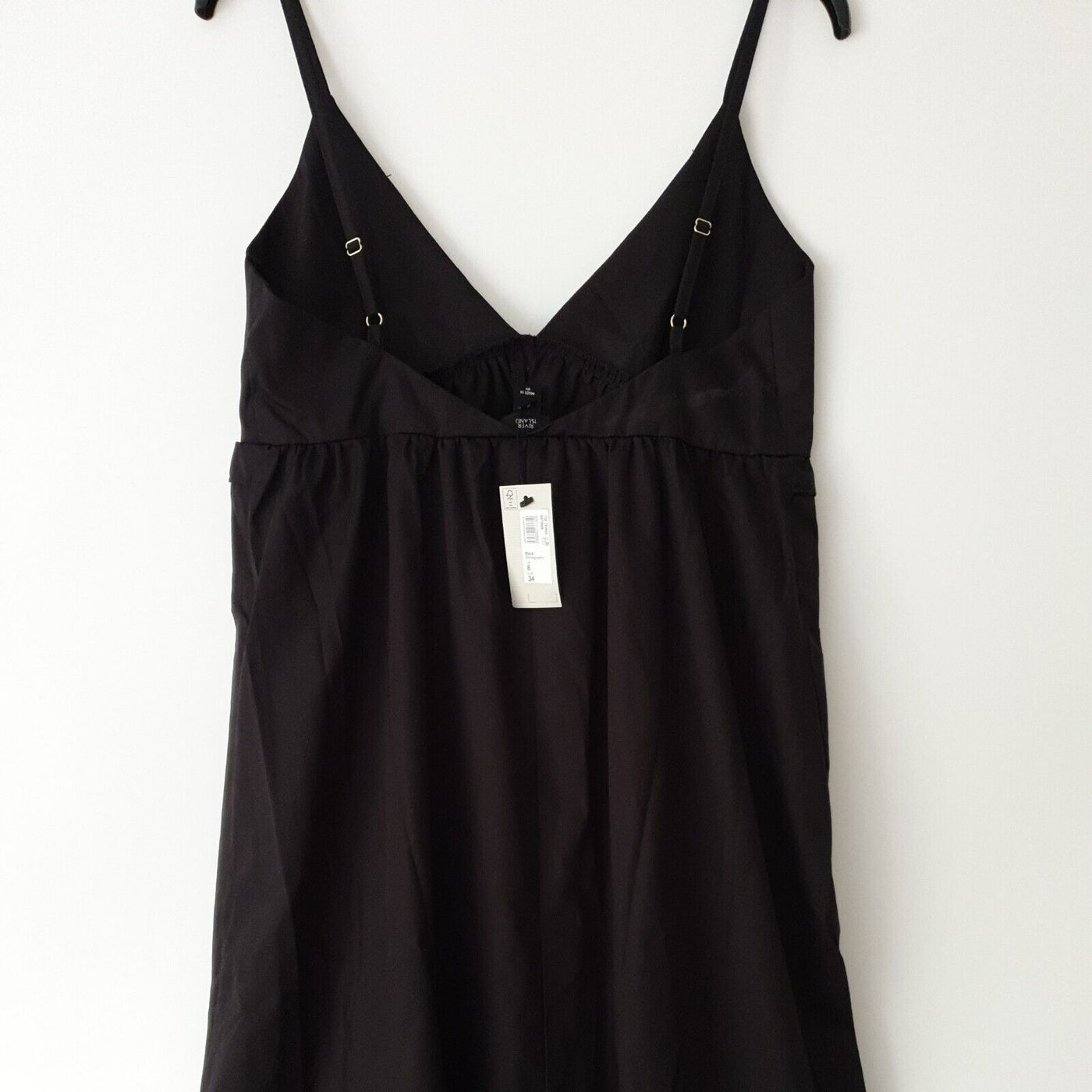 River Island Black Tiered Maxi Dress Uk 10 ****Ref V57