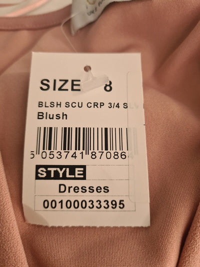 Quiz Pink Wrap Midi Dress Size 8  **** V71