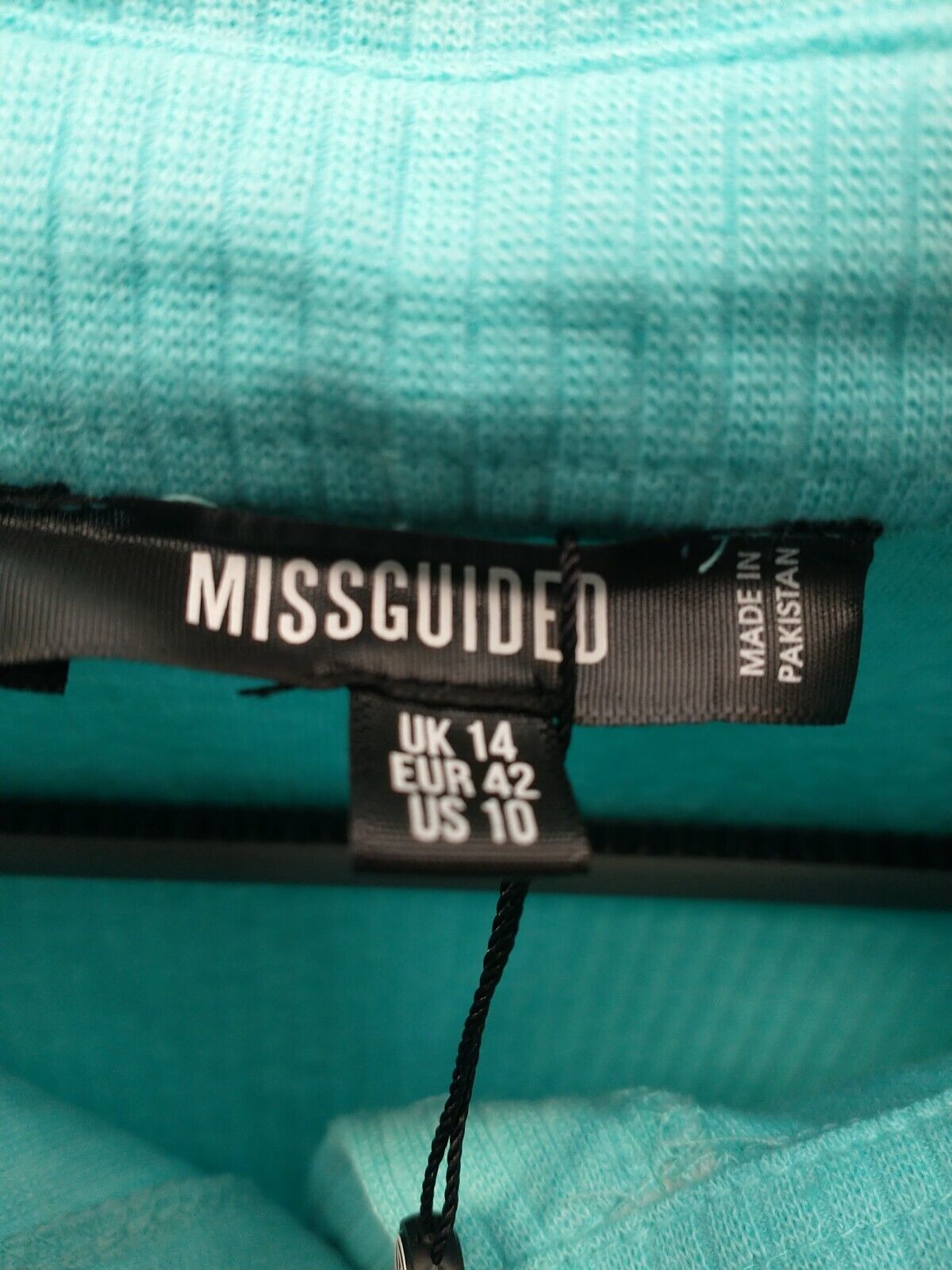 Missguided Oversized Mini Shirt Aqua. UK 14 **** Ref V30