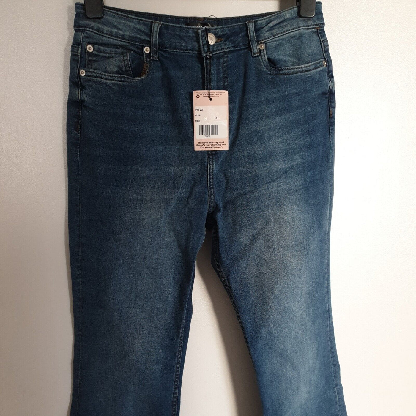 Missguided Blue Flared Denim Jeans Uk12****Ref V187