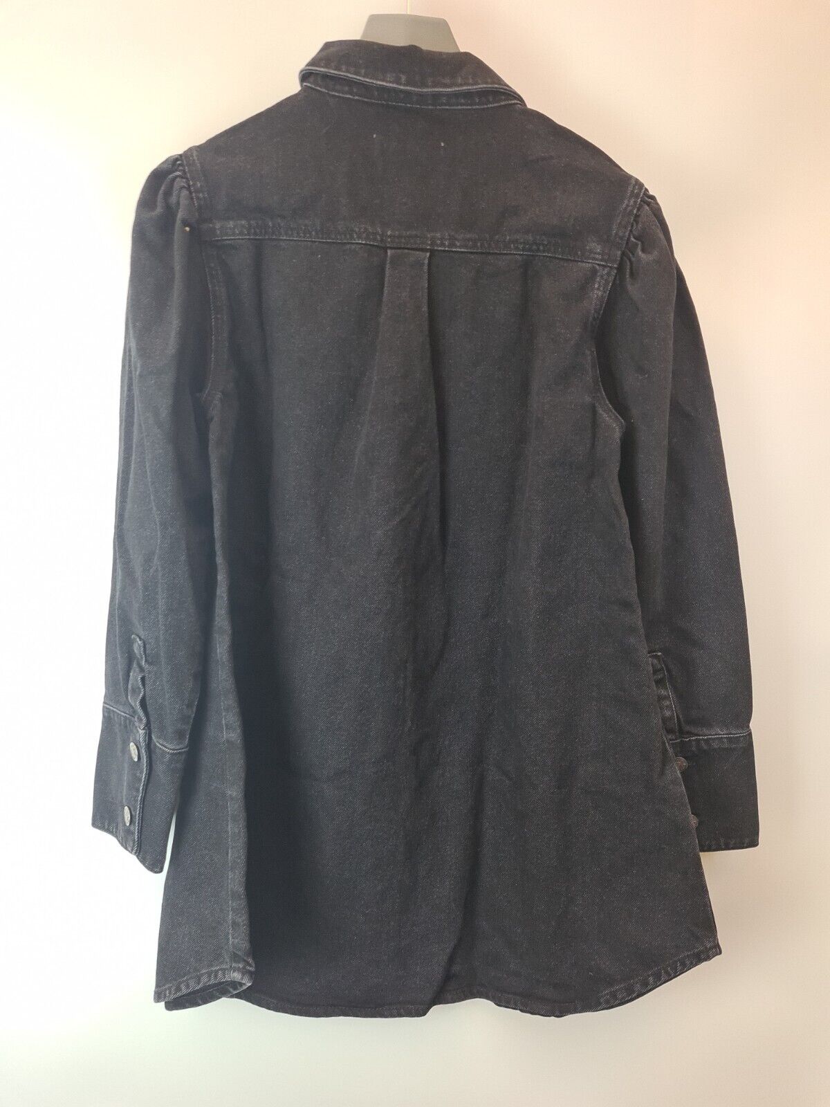 NA-KD Black Denim Shirt Dress Size UK 12 **** V37