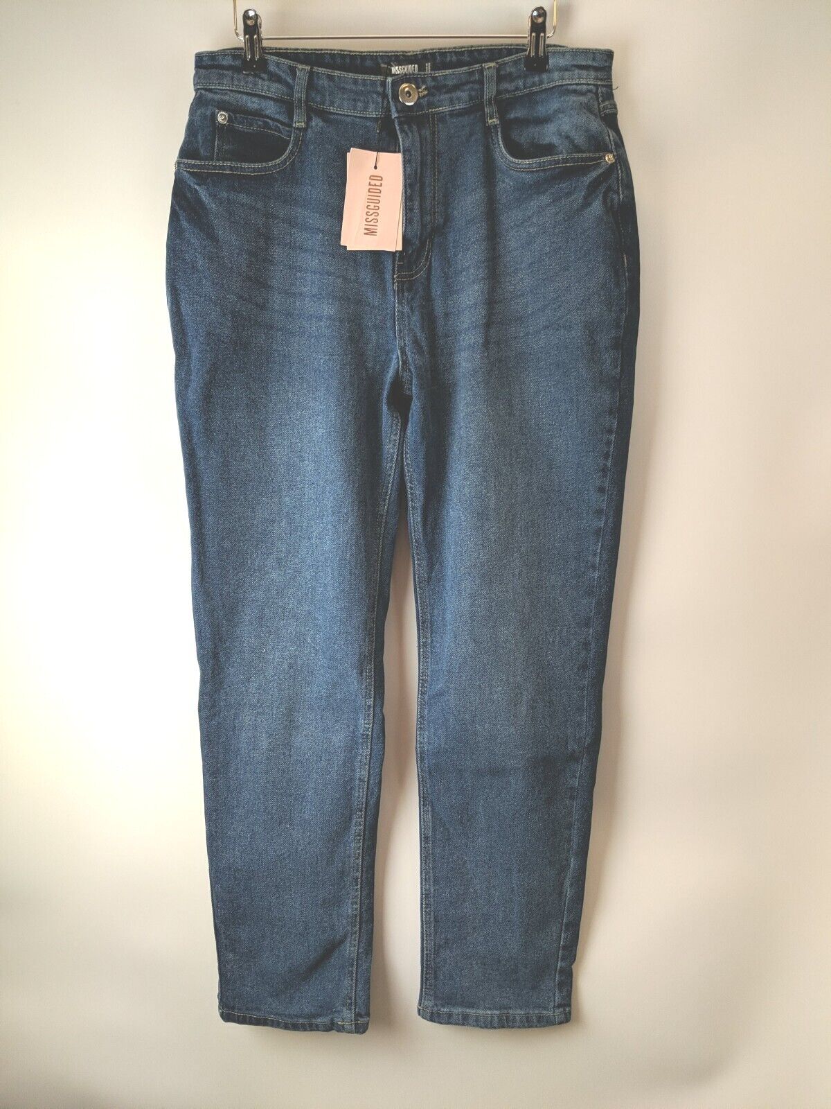 Missguided Jeans Straight Leg Womens - Blue. UK 10 ****Ref V31