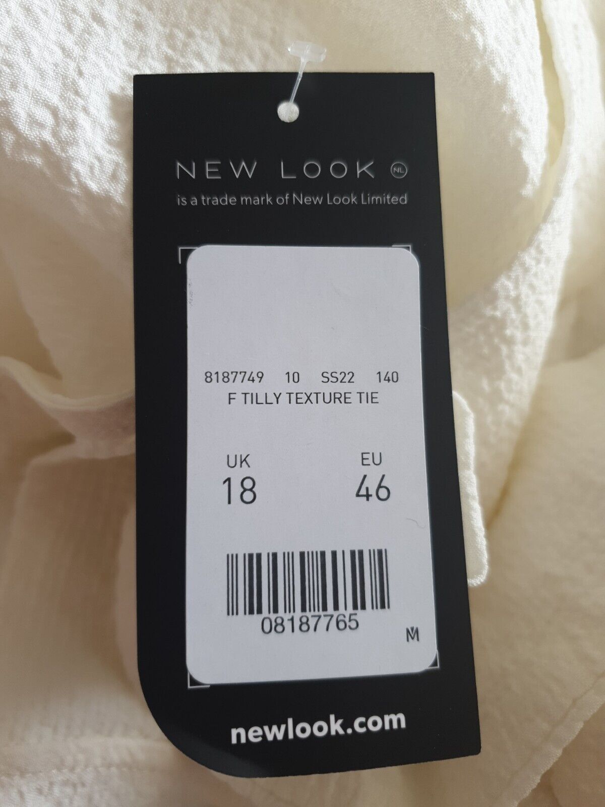 New Look Frill Tilly Texture Tie Blouse Uk18****Ref V377