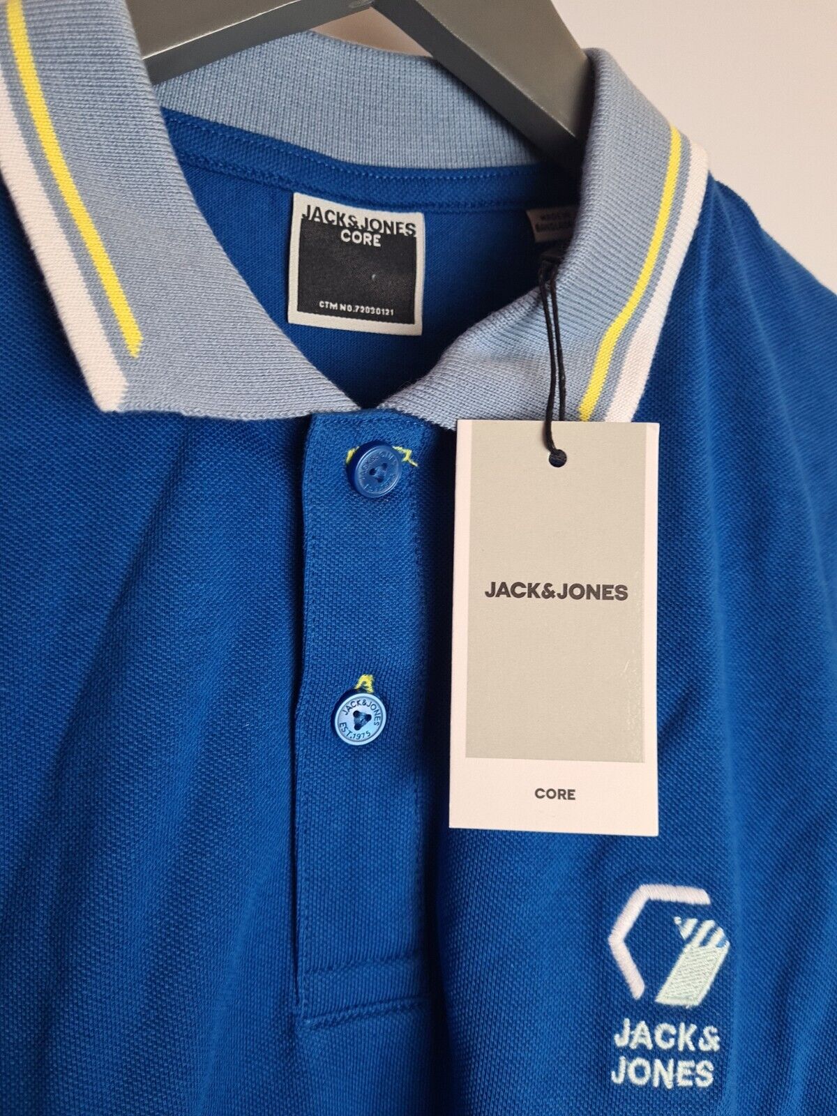Jack & Jones Blue Classic Polo Shirt Size Small **** V81