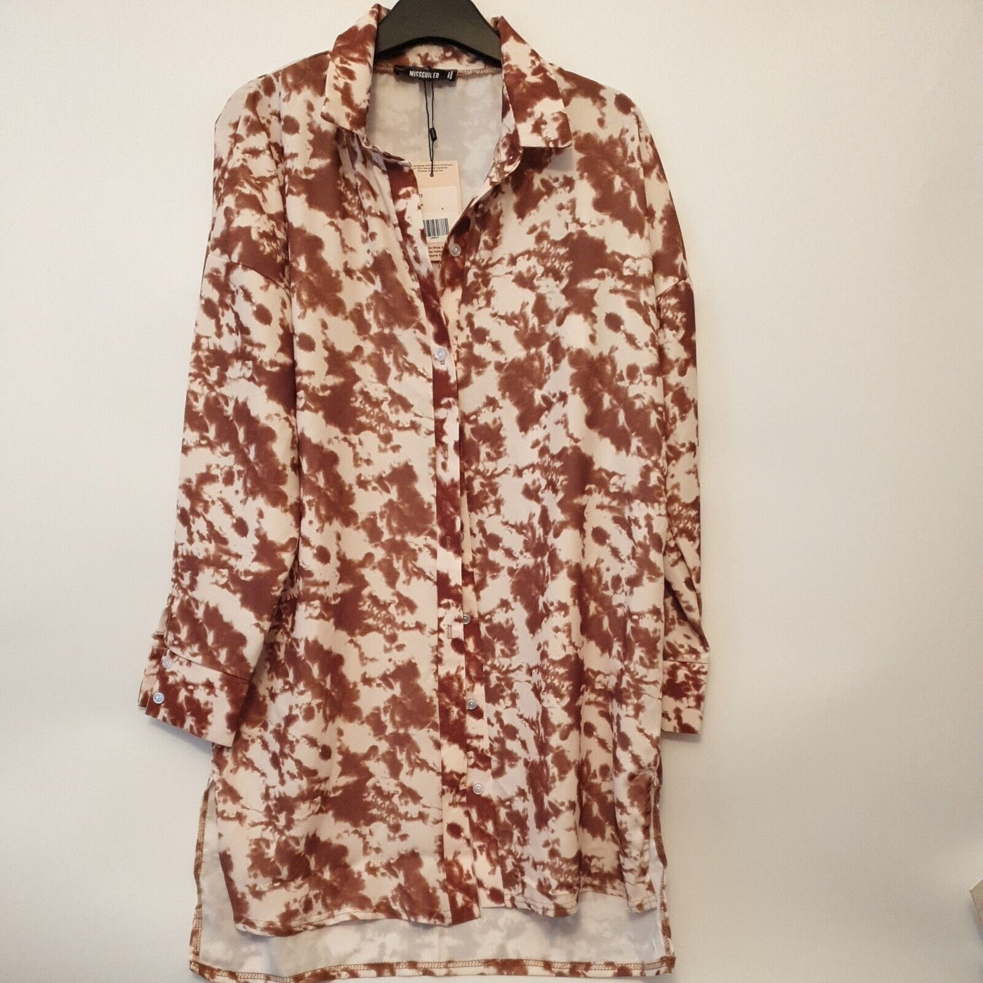 Missguided Brown Shirt Dress Size 8****Ref V67