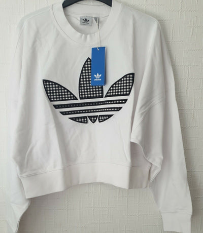 Adidas Oversized Sweatshirt White Uk 8****Ref V241