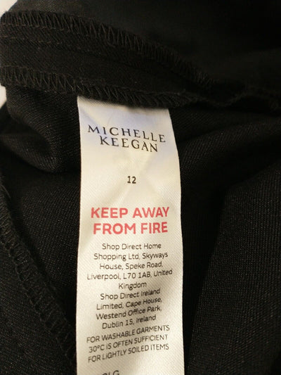 Michelle Keegan Black Trousers Uk 12 **** Ref V36