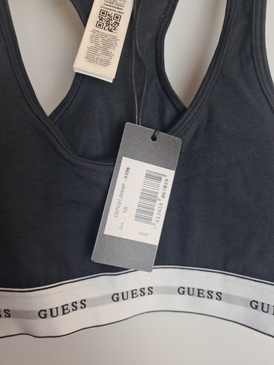 Guess Black Logo Sports Bra/ Bralette Size XSmall **** VA1