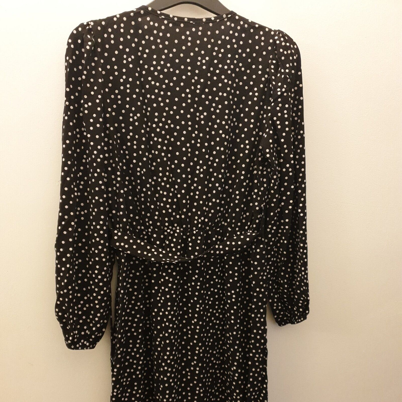 Quiz Black Bubble Polka-dot Dress Size 16****Ref V238