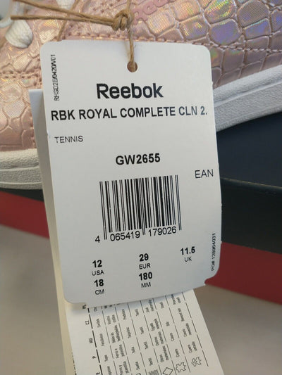 Reebok Royal Complete Cln 2 Kids Trainers. Size UK Infant 11.5 **** Ref VS1