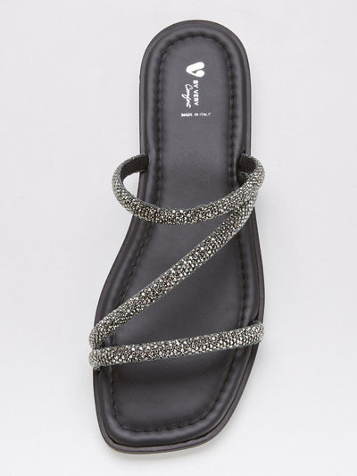 Womens Diamante Slider Black Sandal Size 5 **** VS3