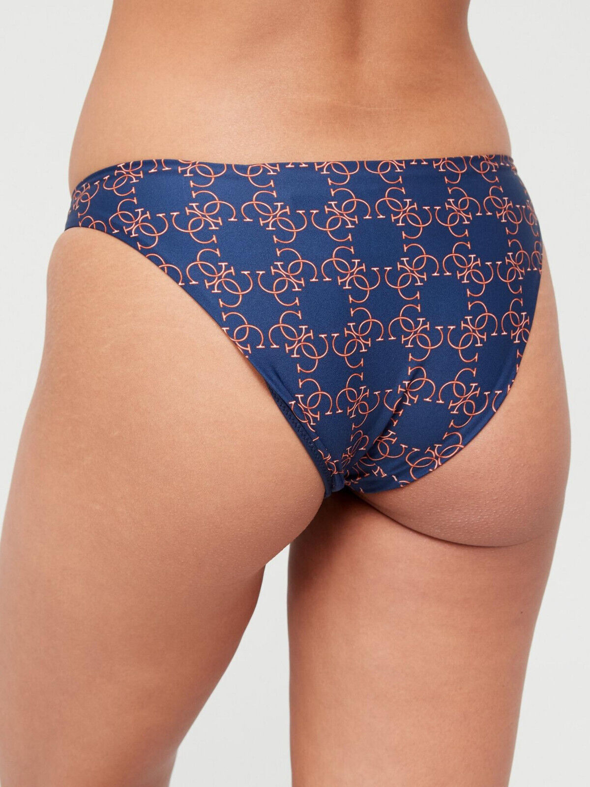 Guess Logo G Clasp Bikini Bottoms - Navy. UK Small