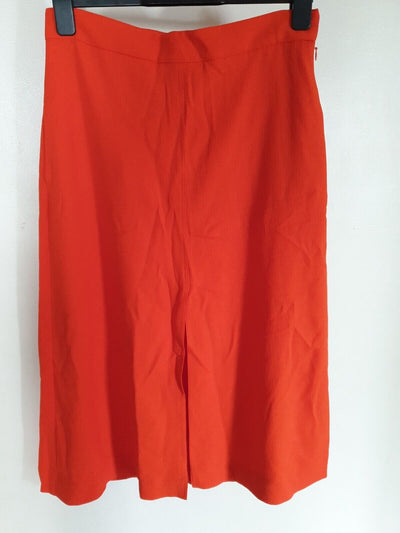 Cos Orange Skirt With Split Uk12 Ref K7