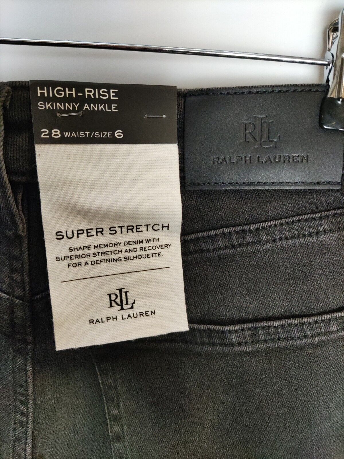 Ralph Lauren High Rise Skinny Ankle Jeans. 28 Waist. UK Size 6. Black. ****V74