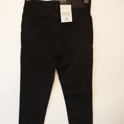 Lauren Ralph Lauren High -Rise Skinny Ankle Super Stretch Jeans. Black. V102