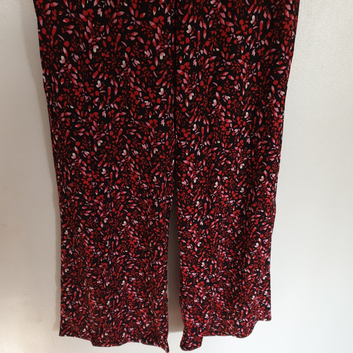 Womens Wide Leg Floral Print Trousers Uk12****Ref V344