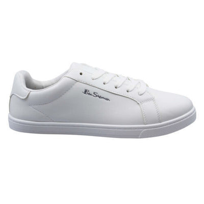 Ben Sherman Gino Synthetic Low Lace Up Mens Trainers-White. **** Ref VS4