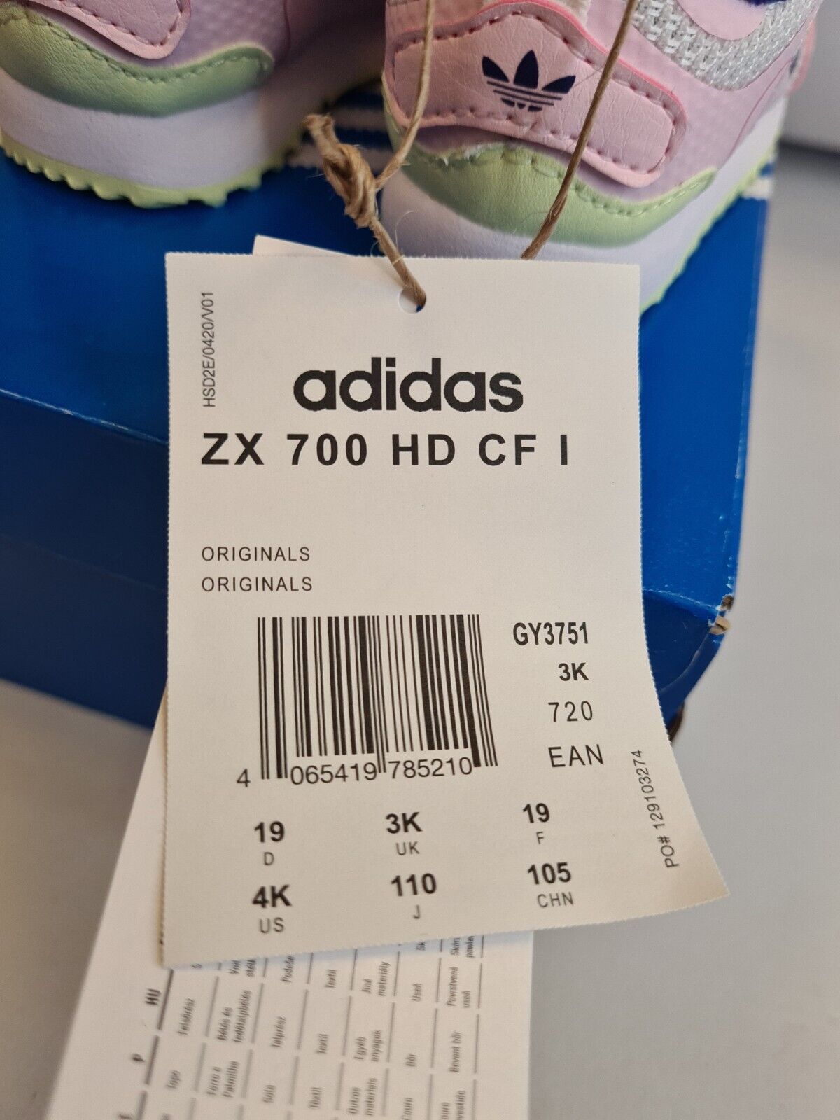 Adidas ZX 700 HD Kids Size UK 3 **** VS2