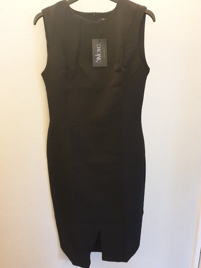 Stylove Black Asymmetric Hem Fitted Dress Size M Ref Mw10