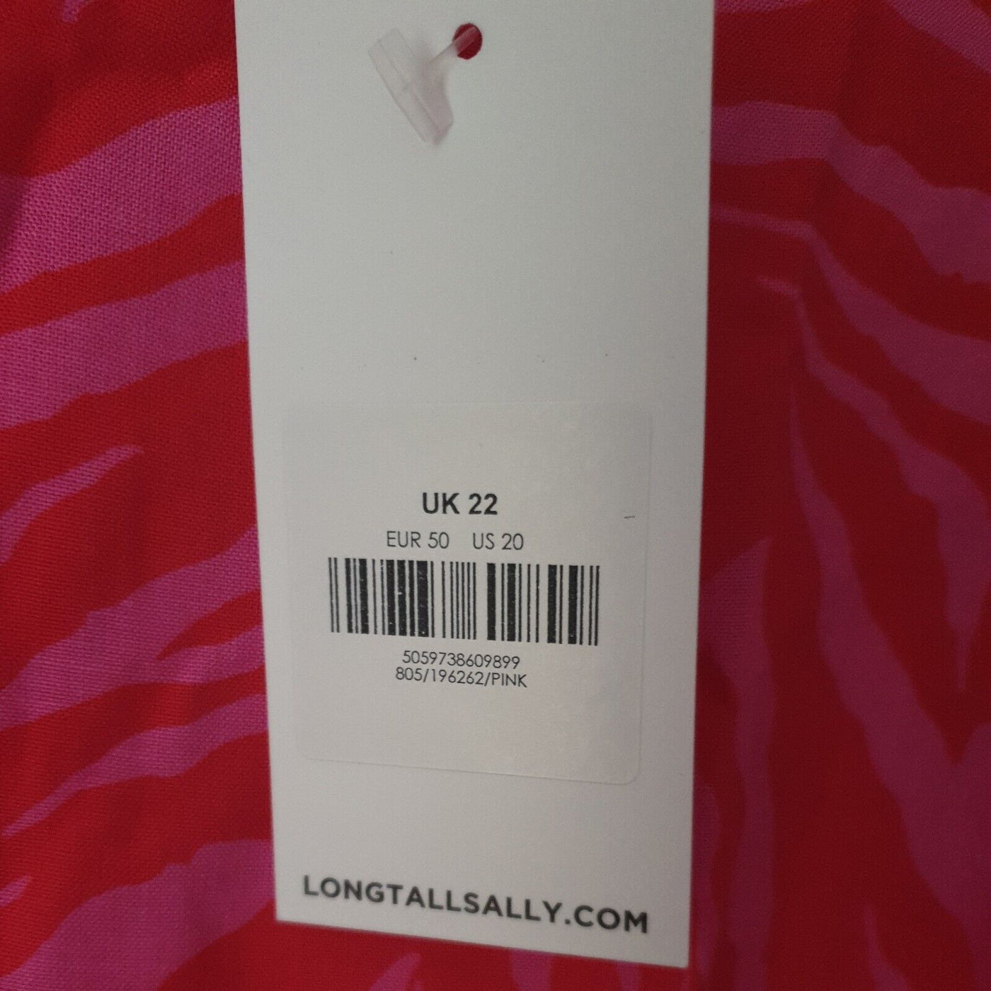 Long Tall Sally Zebra Print Top Pink Size Uk22****Ref V65