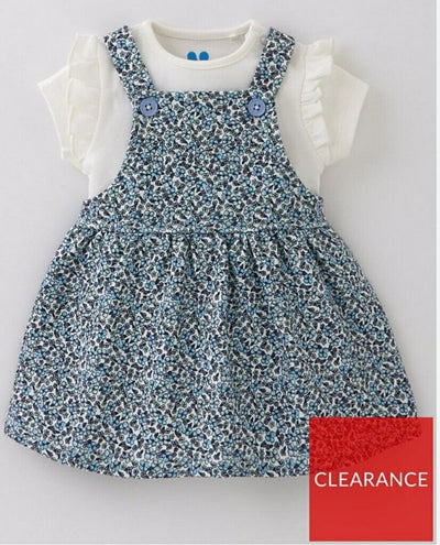 Baby Girls Floral Dress And Bodysuit UK 0-3 Months **** V553