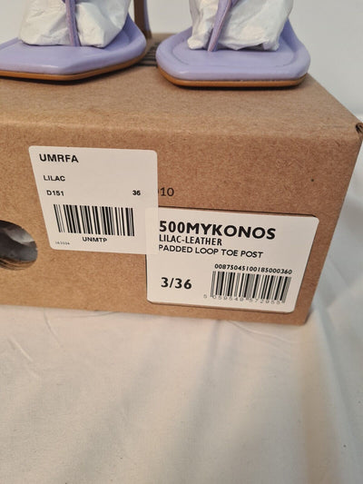 Dune London Mykonos Lilac Leather Heel Size UK 3 **** VS1