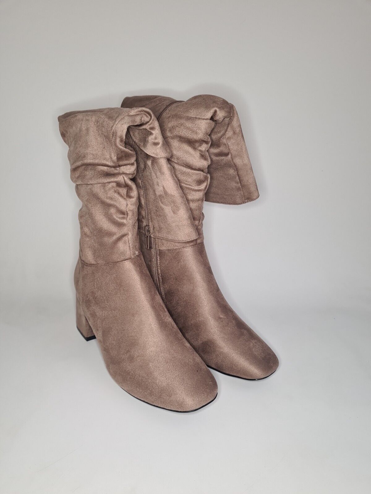 Dorothy Perkins Kayenne Ruched Long Beige Boots Size 6 **** VS3