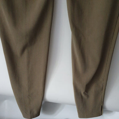 Long Tall Sally Sage Green Stretch Ribbed Slim Leg Trouser Uk16****Ref V65