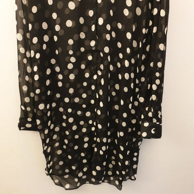 Womens Black Spot Shirt UK 8 *** SW17