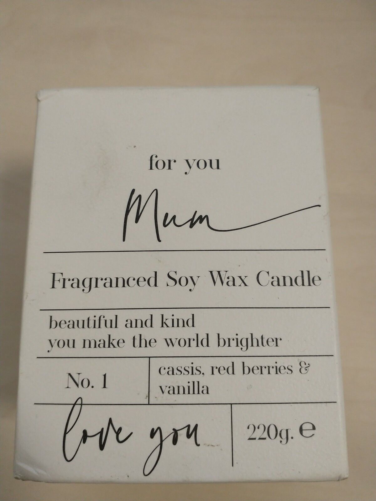 Moments Candle For You Mum. 220g. Ref DC4