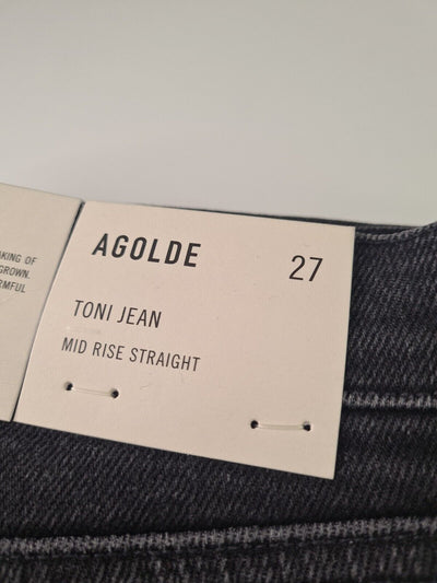 Agolde Toni Slim Fit Womens Black Jeans Size W27 **** V71