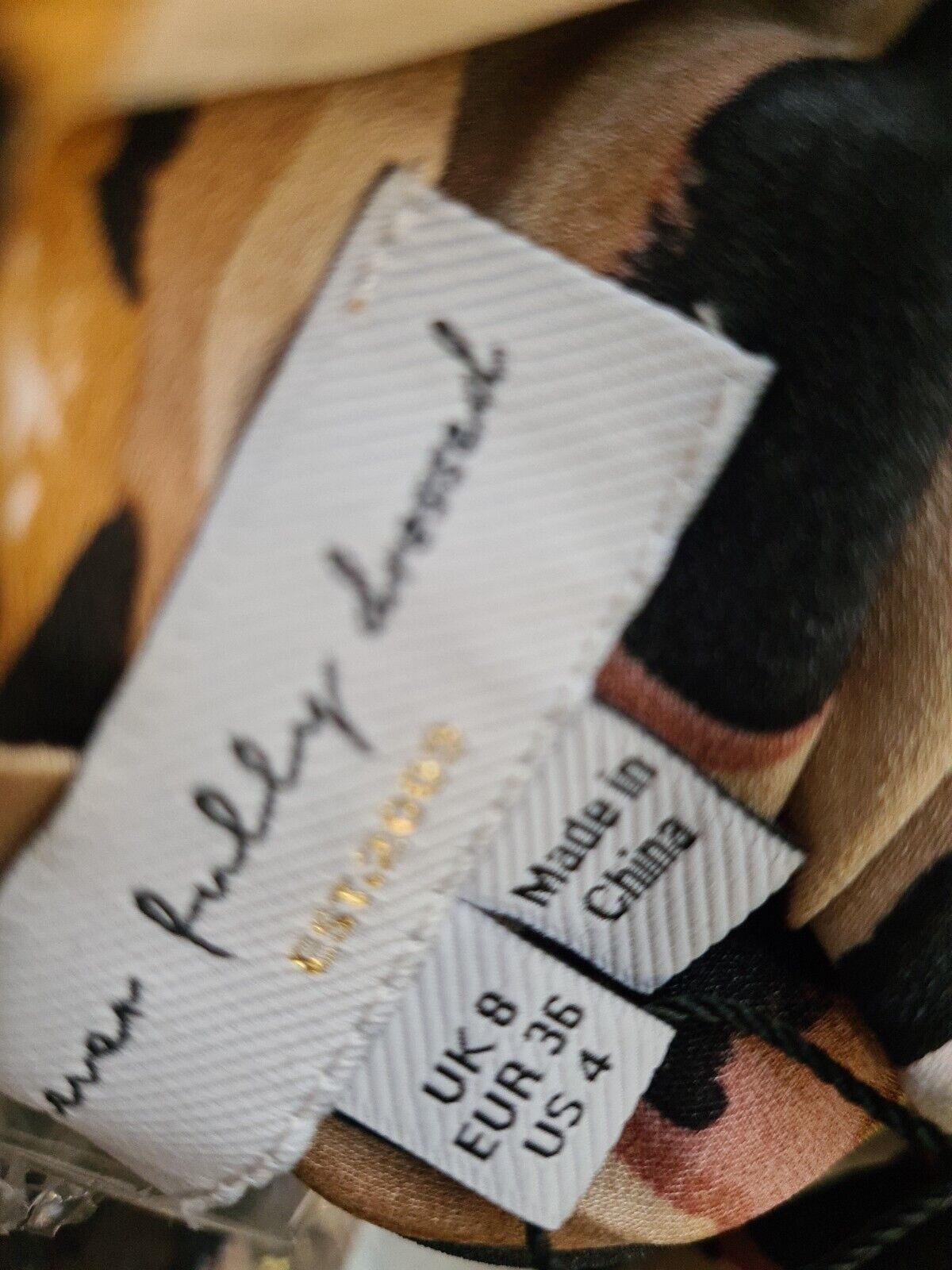 Never Fully Dressed Brown Leopard Wrap Dress. UK 8 **** Ref V310