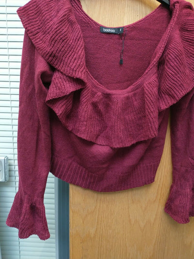 Boohoo Ladies Size Small Plum Jumper. New But No Packaging..Ref Xbox 1