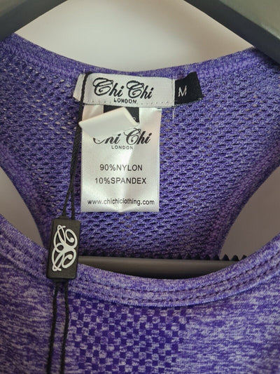 Chi Chi London Essie Purple Sports Bra Size Medium **** V80