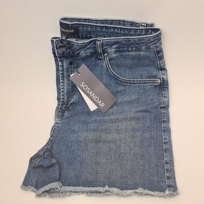 Sosandar Denim Shorts Indigo Size 20 BNWT Ref****V83