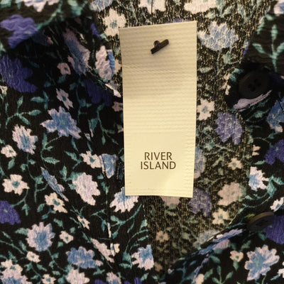 River Island Floral Dress Size 12 long-sleeve