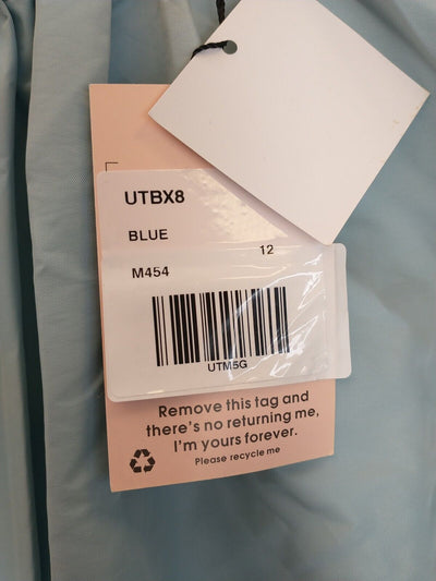 Missguided Ruched Siv Drape Mini Dress Nylon - Light Blue. UK 12 **** Ref V32