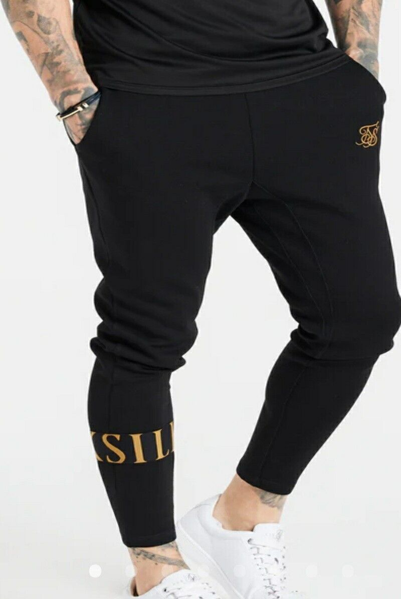 Siksilk Dynamic Track Pants Black/Gold UkS****Ref V555