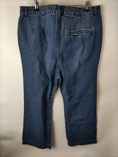 Yours Wide Leg Loose Fit High Rise Jeans. Dark Blue. UK 20. ****V248