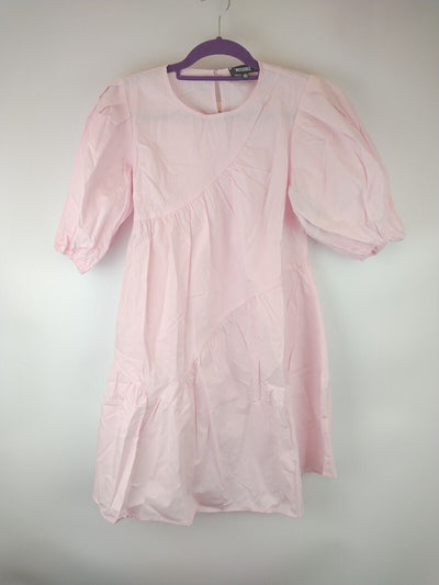 Missguided Frill Smock Pink Dress. UK Size 8 ****Ref V28